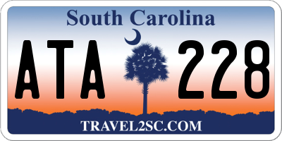 SC license plate ATA228