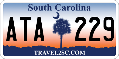 SC license plate ATA229