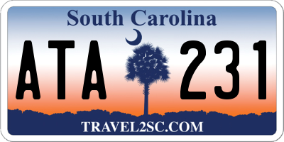 SC license plate ATA231