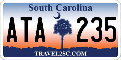 SC license plate ATA235