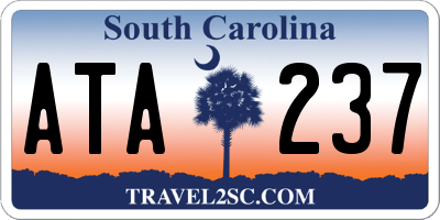 SC license plate ATA237