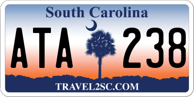 SC license plate ATA238