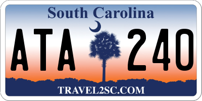 SC license plate ATA240
