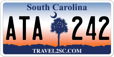 SC license plate ATA242