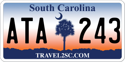 SC license plate ATA243