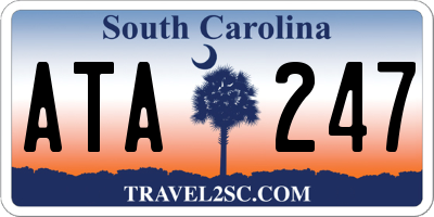 SC license plate ATA247