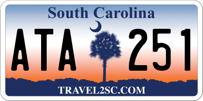 SC license plate ATA251