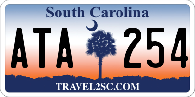 SC license plate ATA254