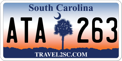 SC license plate ATA263