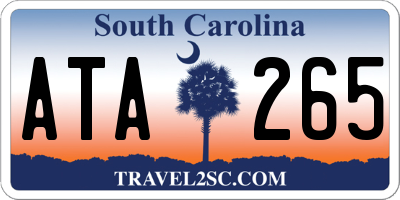 SC license plate ATA265