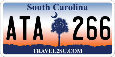 SC license plate ATA266