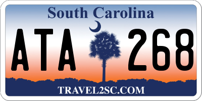 SC license plate ATA268