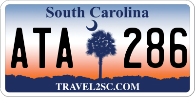 SC license plate ATA286