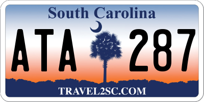 SC license plate ATA287