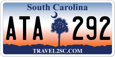 SC license plate ATA292