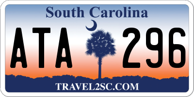 SC license plate ATA296