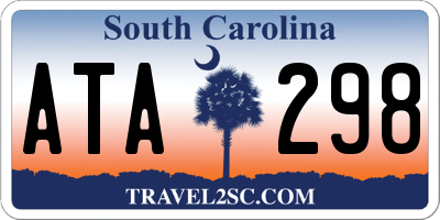 SC license plate ATA298