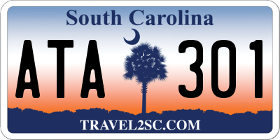 SC license plate ATA301