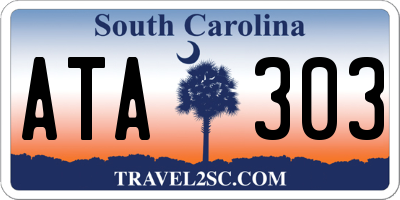 SC license plate ATA303