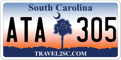 SC license plate ATA305