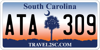 SC license plate ATA309