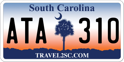 SC license plate ATA310