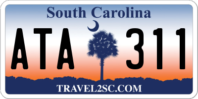 SC license plate ATA311