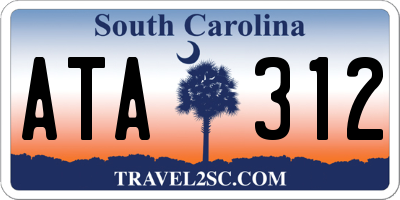 SC license plate ATA312