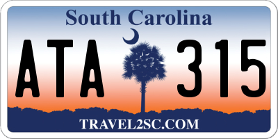 SC license plate ATA315