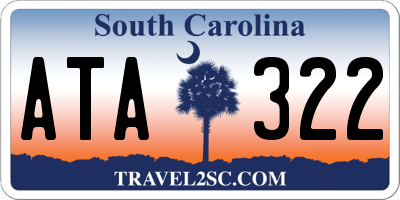 SC license plate ATA322