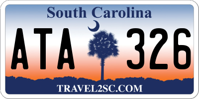 SC license plate ATA326