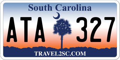 SC license plate ATA327