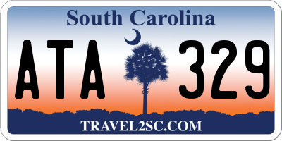 SC license plate ATA329