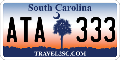 SC license plate ATA333