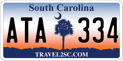 SC license plate ATA334
