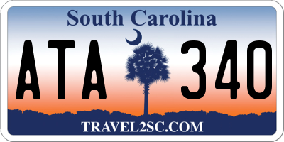 SC license plate ATA340