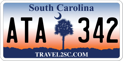 SC license plate ATA342