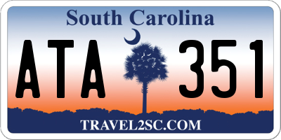SC license plate ATA351