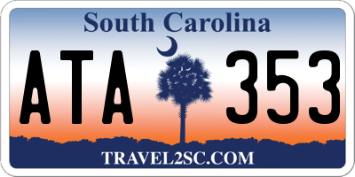 SC license plate ATA353