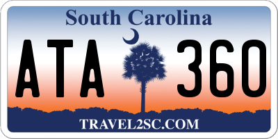 SC license plate ATA360