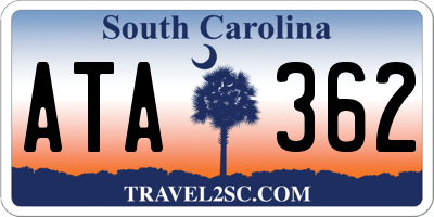 SC license plate ATA362