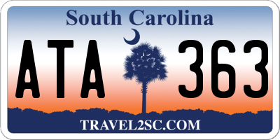 SC license plate ATA363