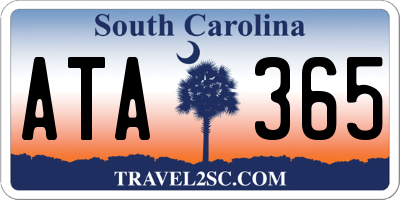SC license plate ATA365