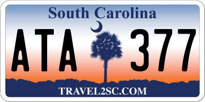 SC license plate ATA377
