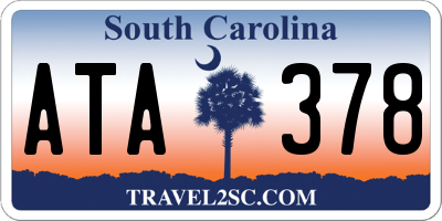 SC license plate ATA378