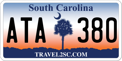 SC license plate ATA380