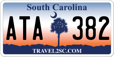 SC license plate ATA382