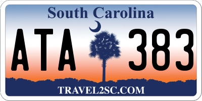 SC license plate ATA383