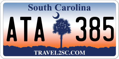 SC license plate ATA385