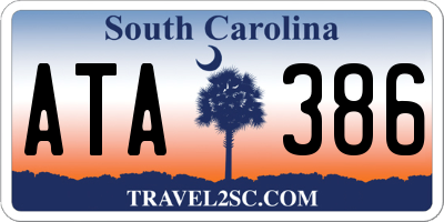 SC license plate ATA386
